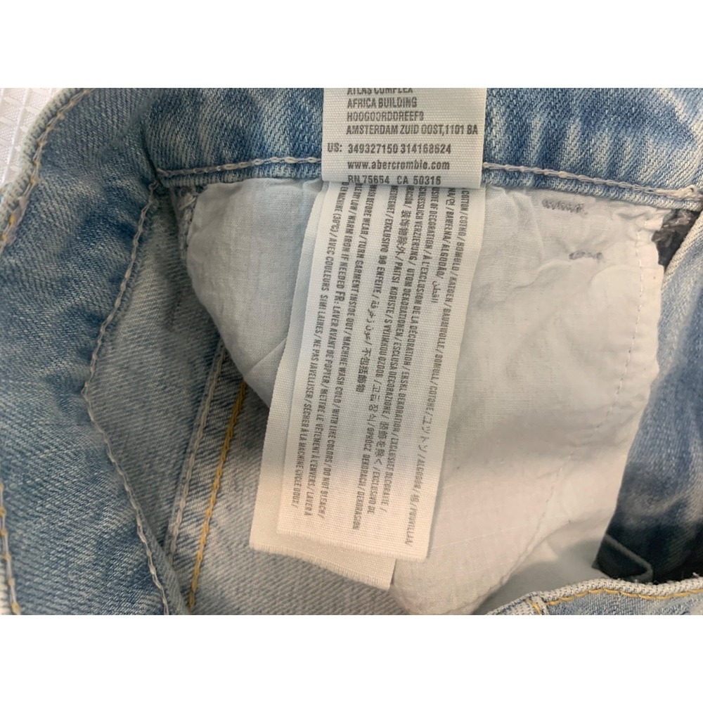 (D-200)Hollister Denim Shorts High Rise Distressed Lace Trim Light Wash Size 3/2 - Picture 5 of 7
